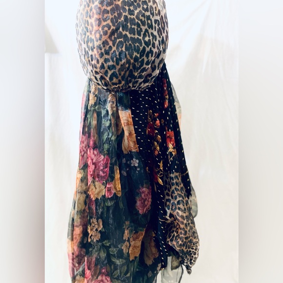 Upcycle leopard mixed print dress - Picture 4 of 5